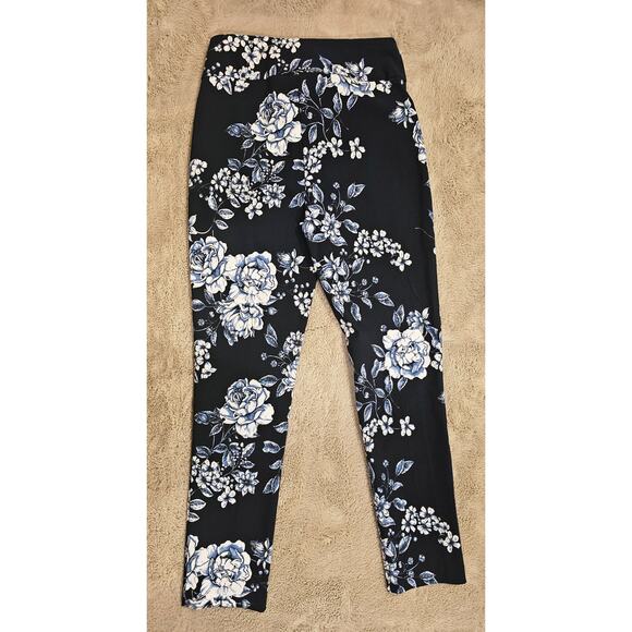 Joseph Ribkoff Floral Pants, Pull on, Blue White,  Ankle, New, Womens Sz 6 - Picture 10 of 11
